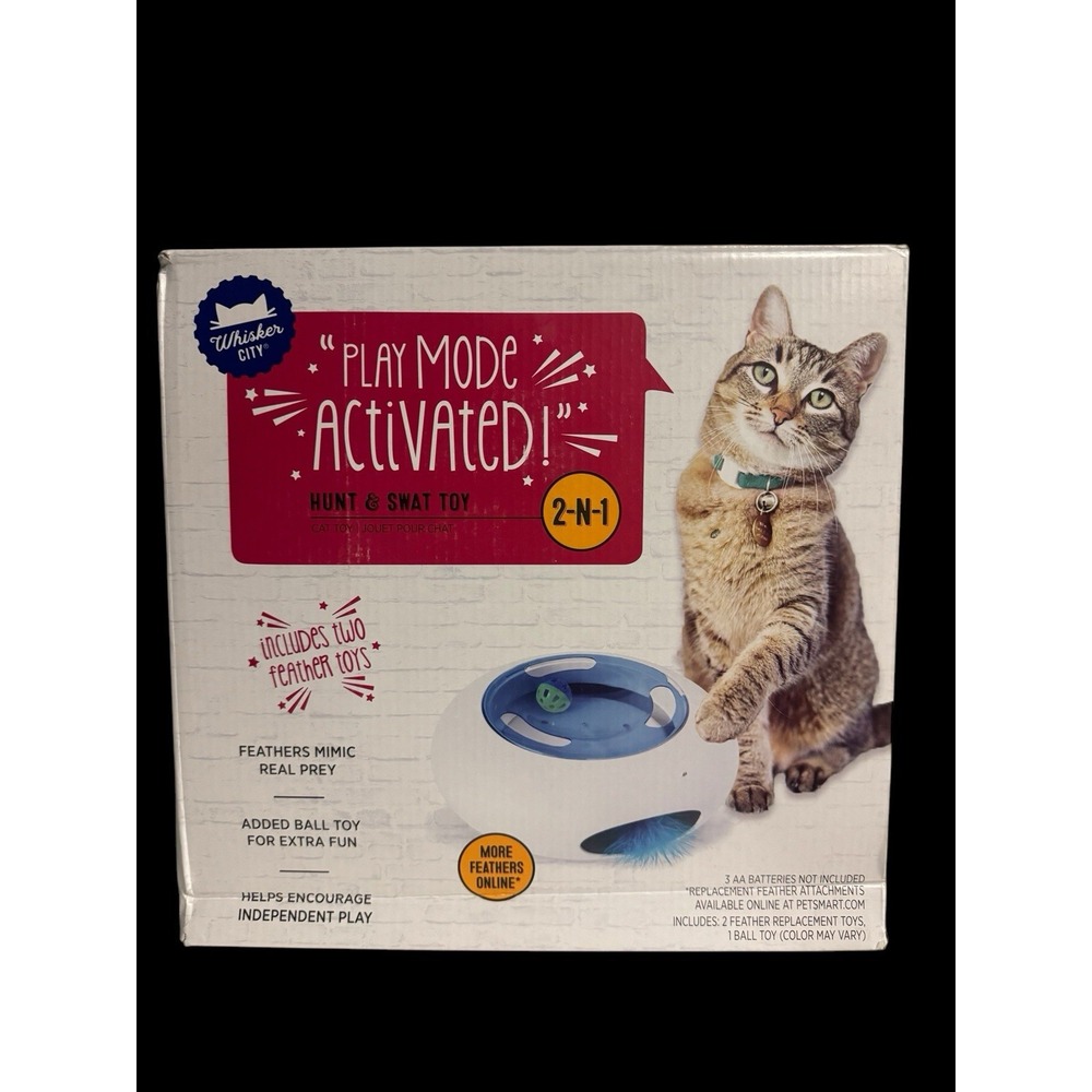 New Whisker City Interactive Chase and‎ Play Kitty Cat Toy - Home Pet Decor Gift